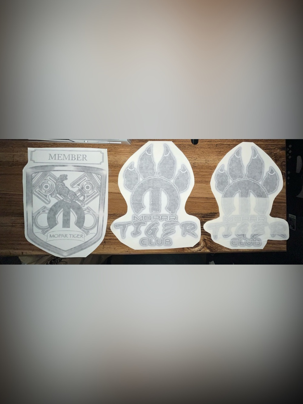 Mopar Tiger Club Decal Sticker Set 3pc Chrysler Dodge Ram Custom Vinyl Arlon